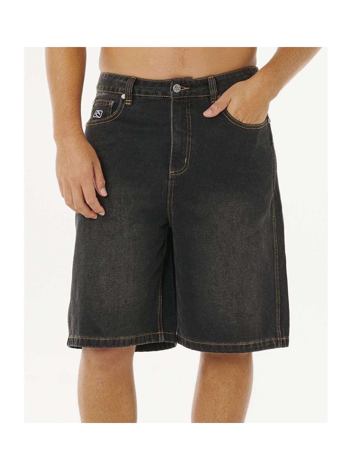 Szorty męskie RIP CURL Inner Visions Denim Walkshort czarne