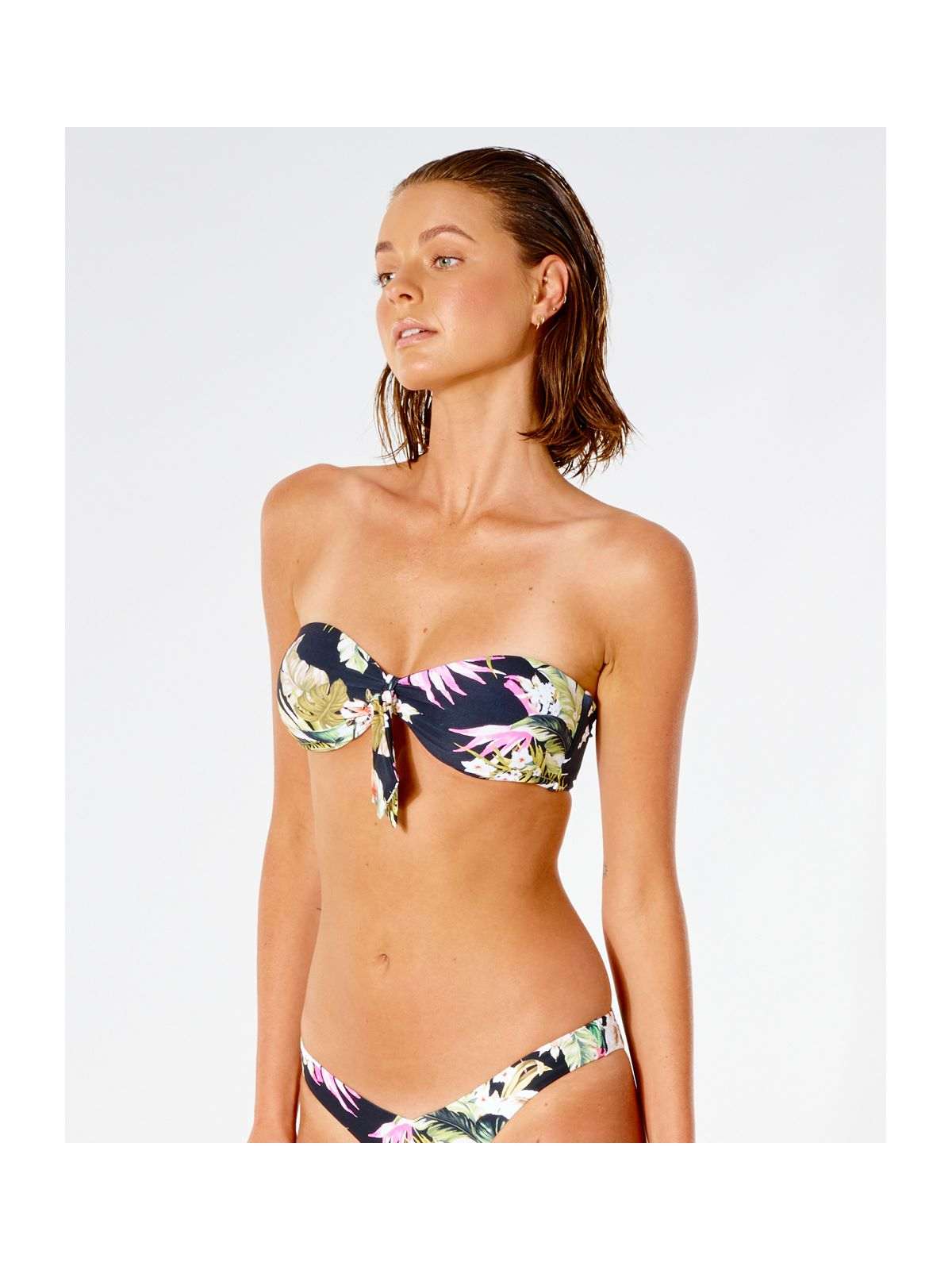 Biustonosz kąpielowy RIP CURL On The Coast Bandeau - czarny - Stroje kąpielowe - Adventure Sports
