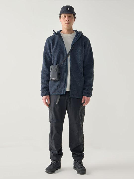 Bluza polarowa z kapturem męska HAGLÖFS Funds Pile Hood Tarn Blue
