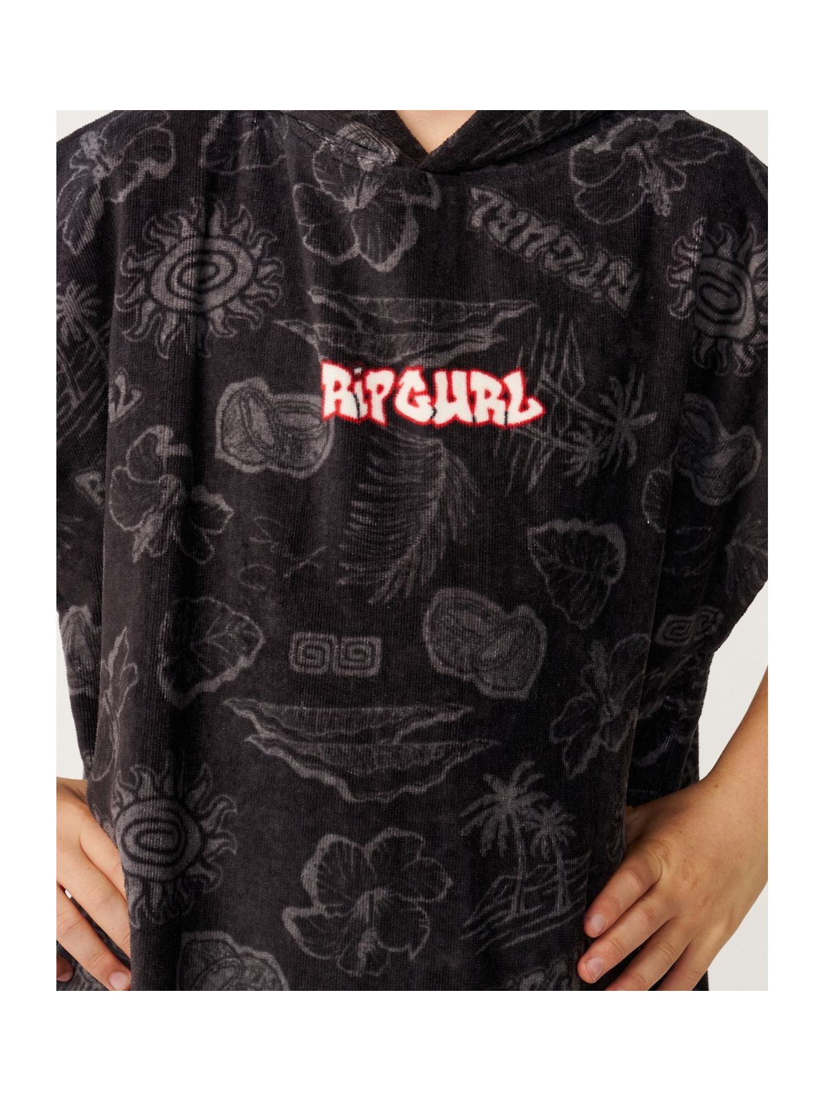 Ponczo męskie RIP CURL Sessions Hooded Towel - Boy czarne