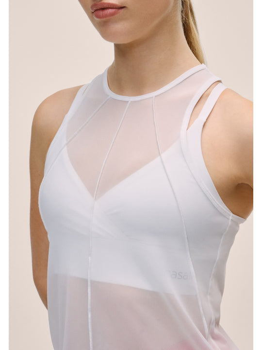 Koszulka treningowa damska CASALL Seam Detail Mesh Tank kolor biały

