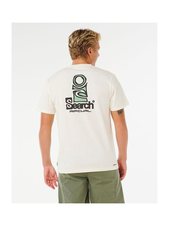 Koszulka męska RIP CURL Vaporcool Search Stack Tee biała
