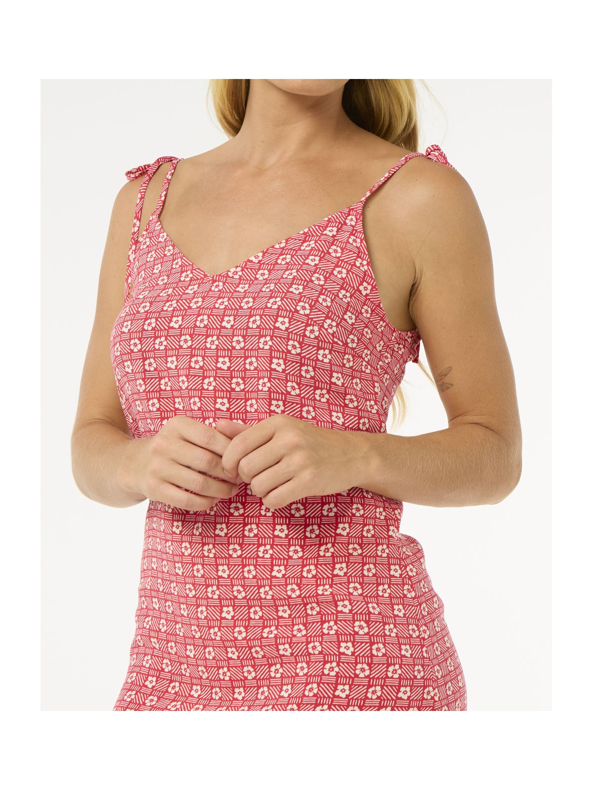 Sukienka RIP CURL Cala Mayor Mini Tie Dress czerwony