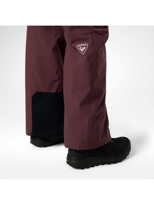 Spodnie narciarskie juniorskie ROSSIGNOL Girl Insulated Ski Pant bordowe
