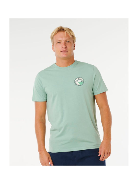 Koszulka męska RIP CURL Pacific Rinse Stacked Tee zielona
