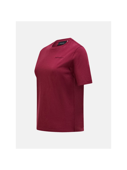 Koszulka PEAK PERFORMANCE Original Small Logo Tee Women bordowy
