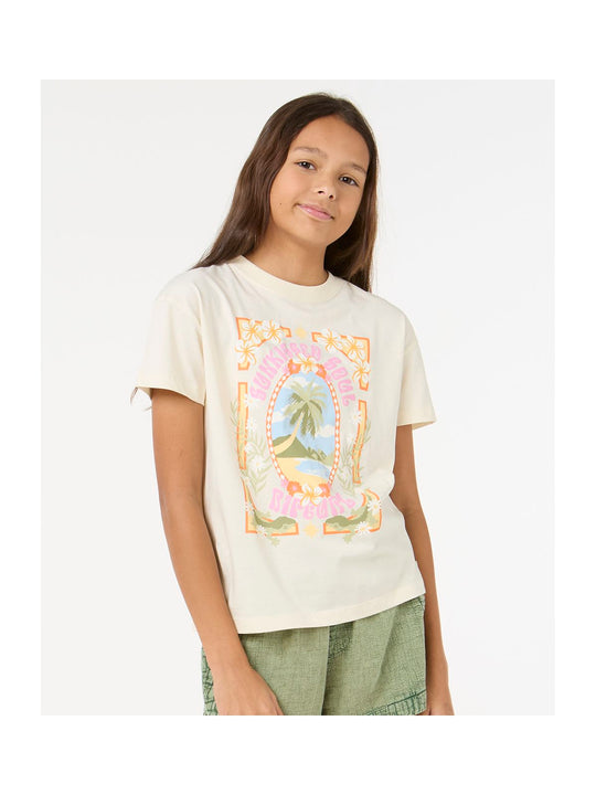 Koszulka RIP CURL Island Bliss Art Tee - Girl biały
