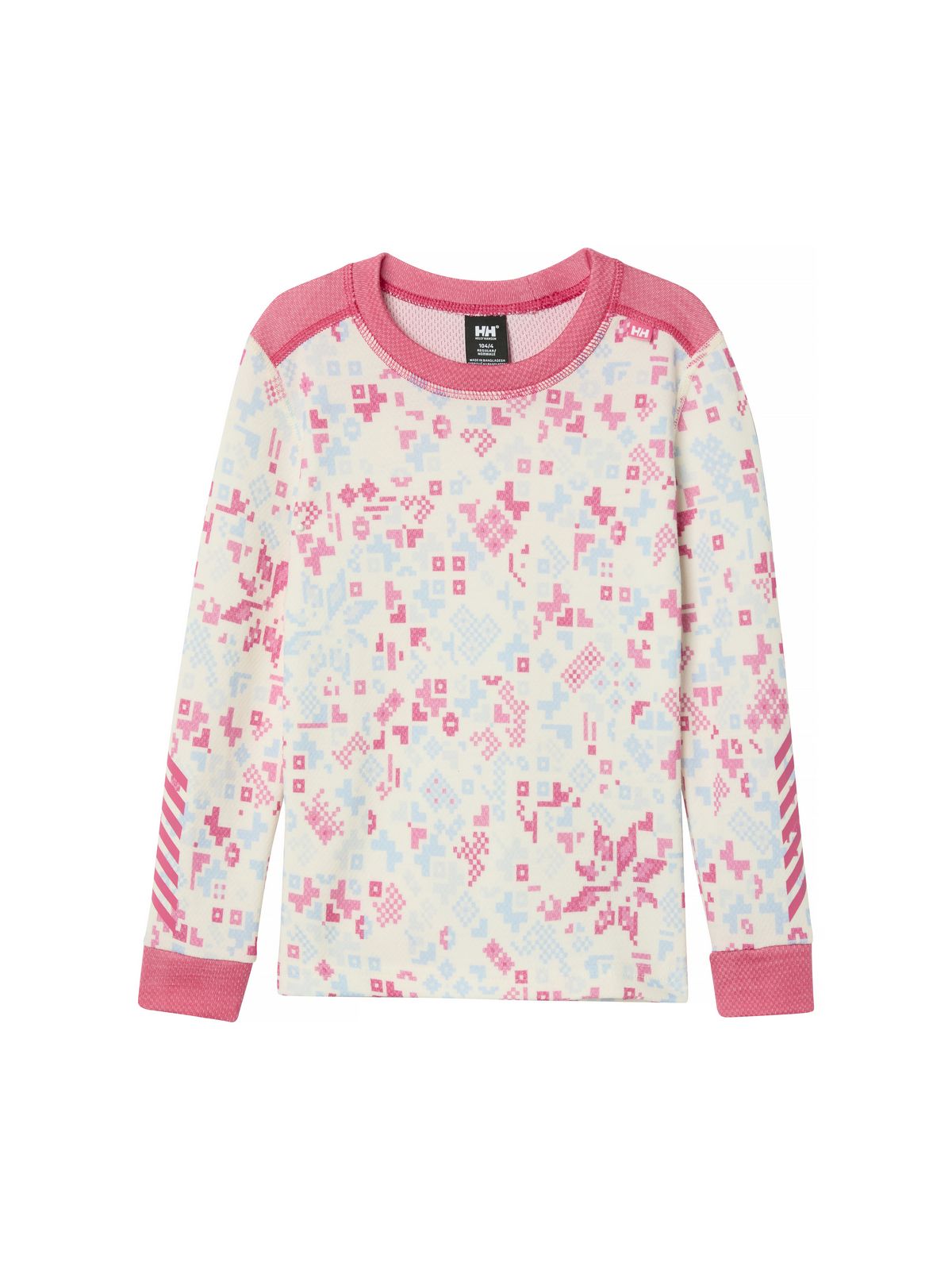 Bielizna termiczna dziecięca HELLY HANSEN K GRAPHIC LIFA MERINO SET różowa