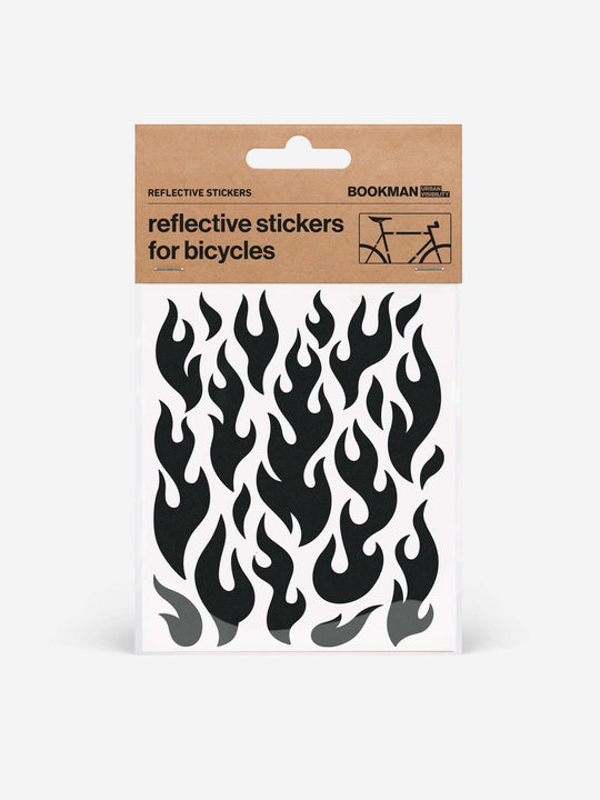 Naklejki odblaskowe BOOKMAN Reflective Stickers Flames czarny

