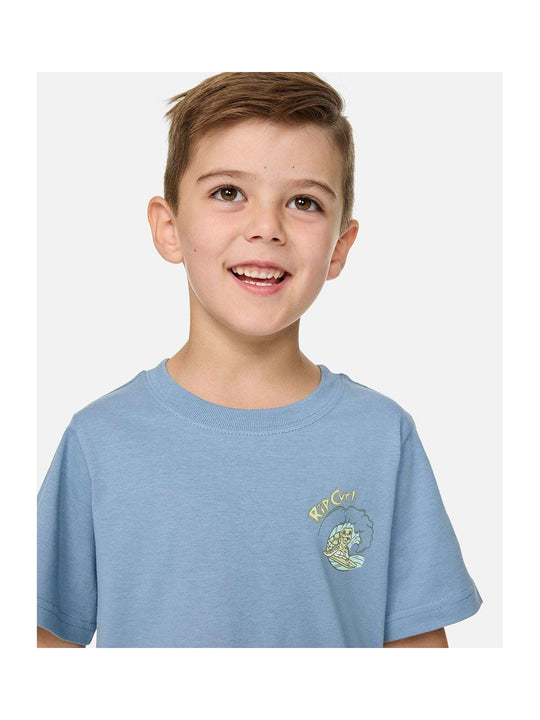 Koszulka chłopięca RIP CURL Ride The Wave Art Tee - Boy niebieska
