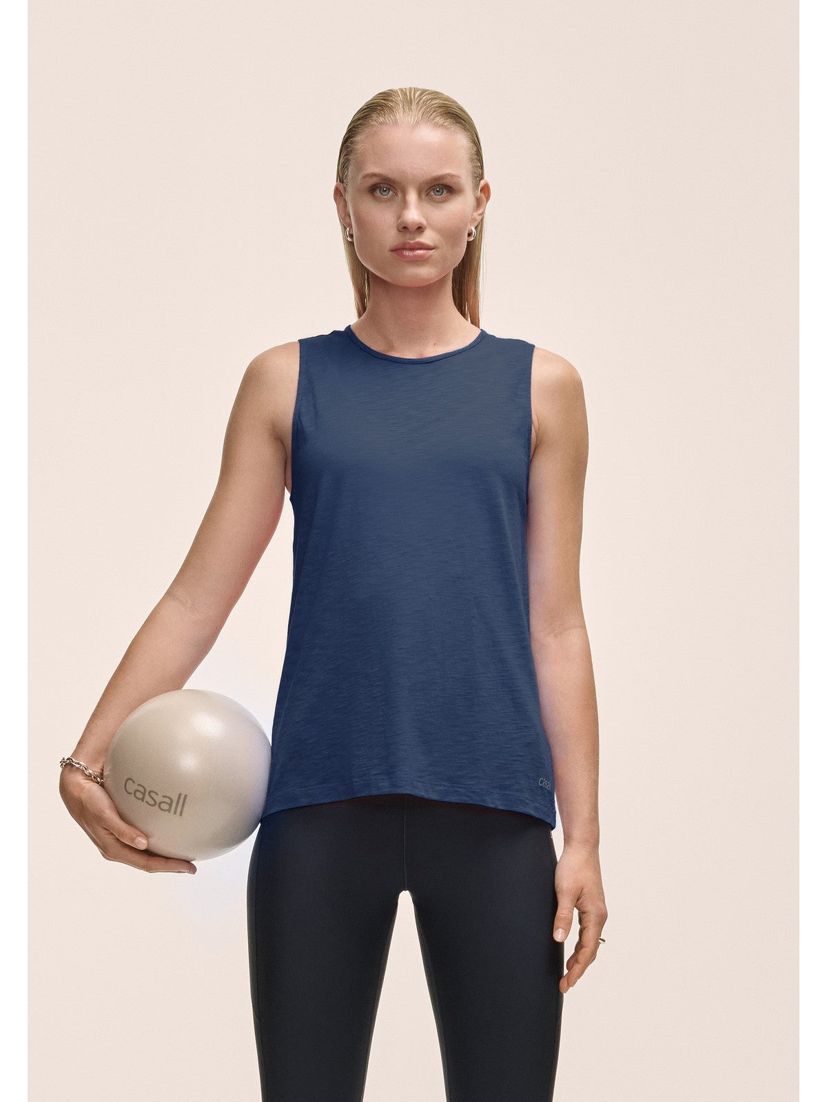 Koszulka treningowa damska treningowa CASALL Soft Texture Tank kolor niebieski