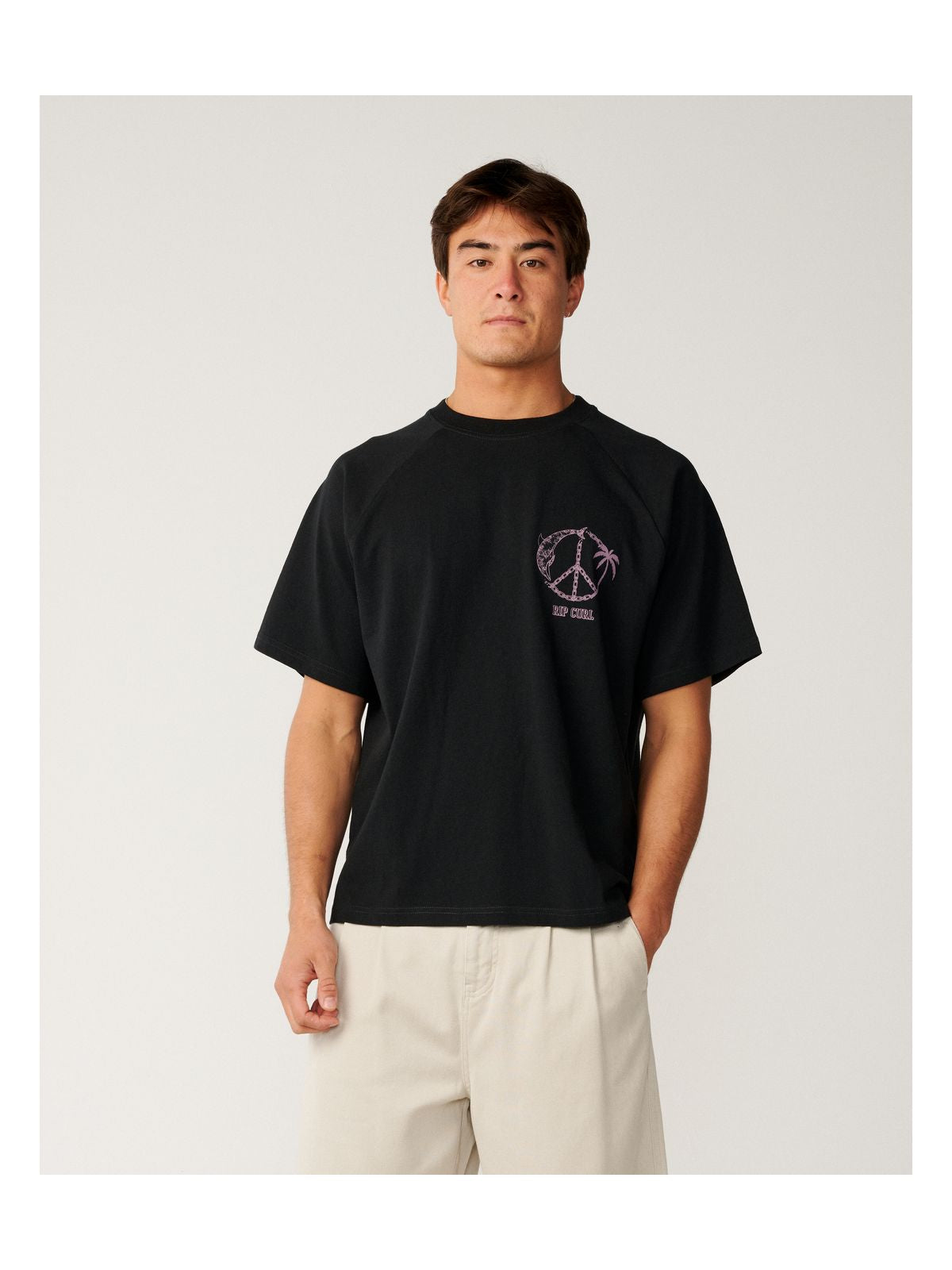 Koszulka męska RIP CURL Disorder Dolphin Tee czarna