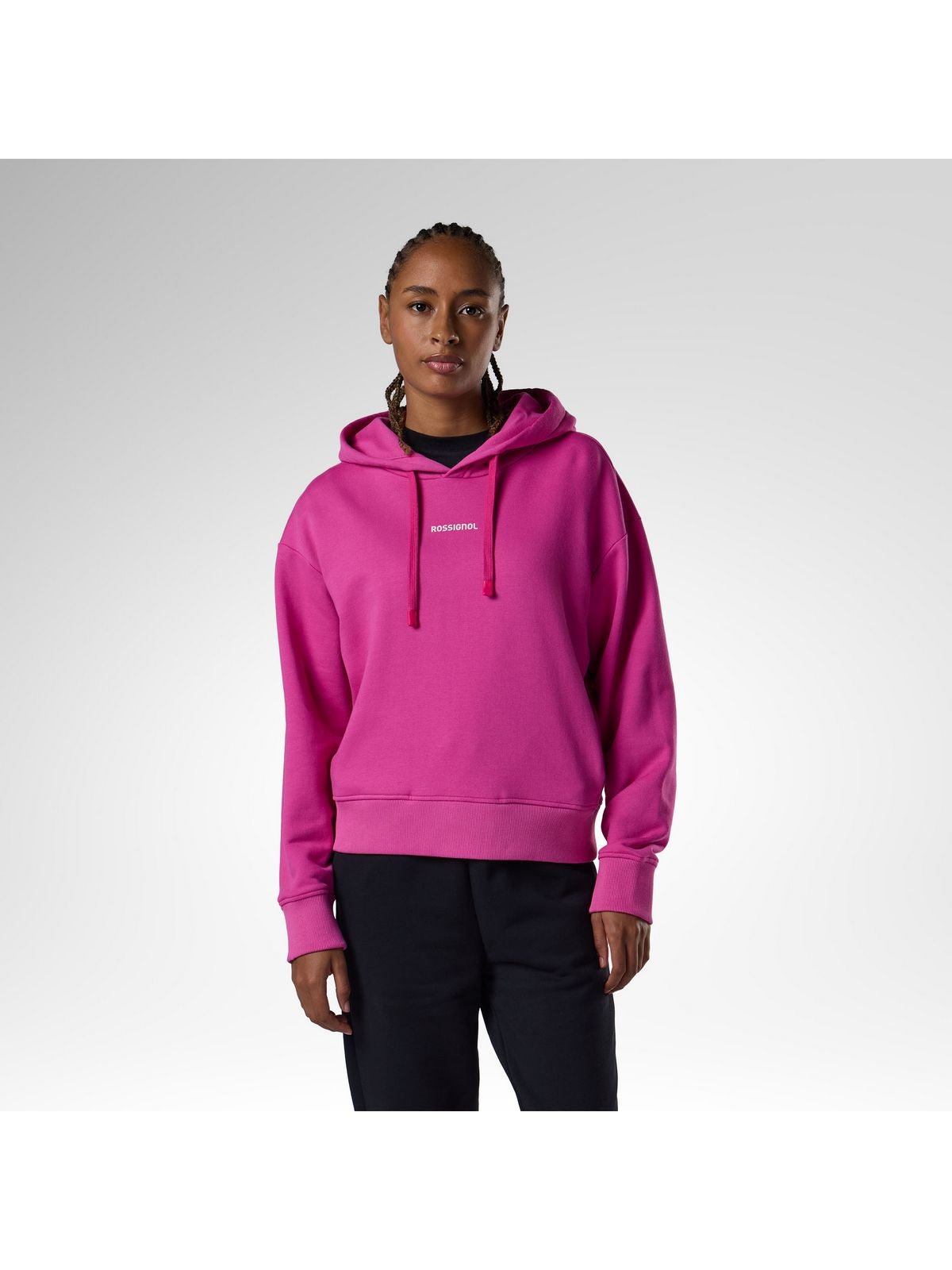 Bluza damska ROSSIGNOL W Waterfall Relax Hoodie różowa