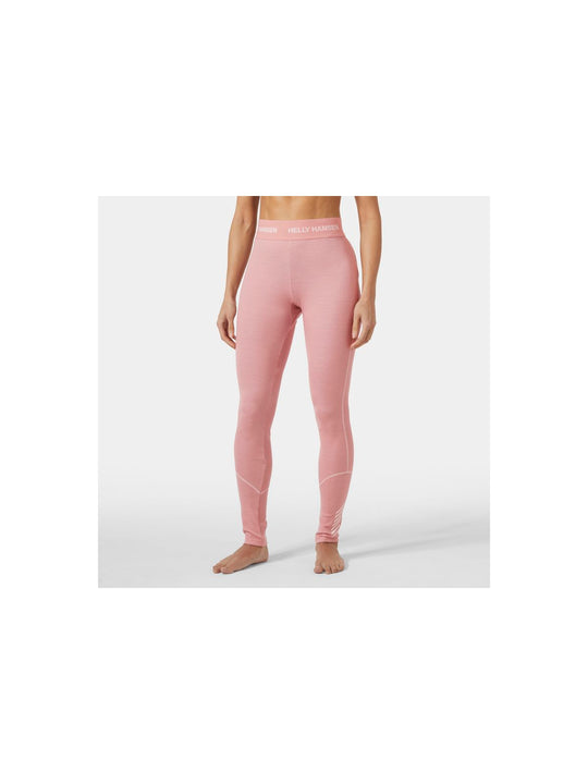 Legginsy damskie HELLY HANSEN W Lifa Merino Midweight Pant kolor różowy
