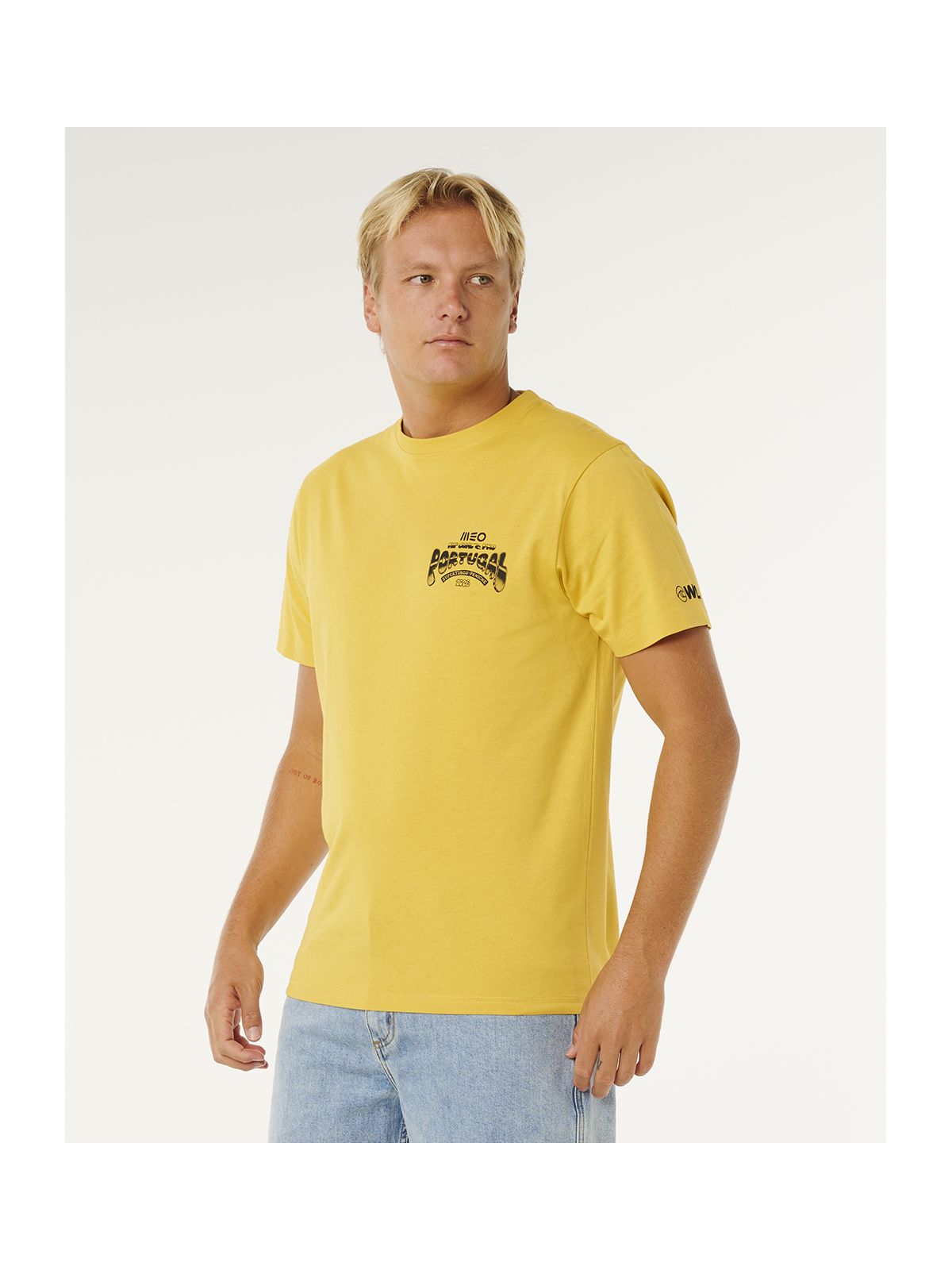 Koszulka męska RIP CURL Meo Peniche Pro 26 Event Tee żółta