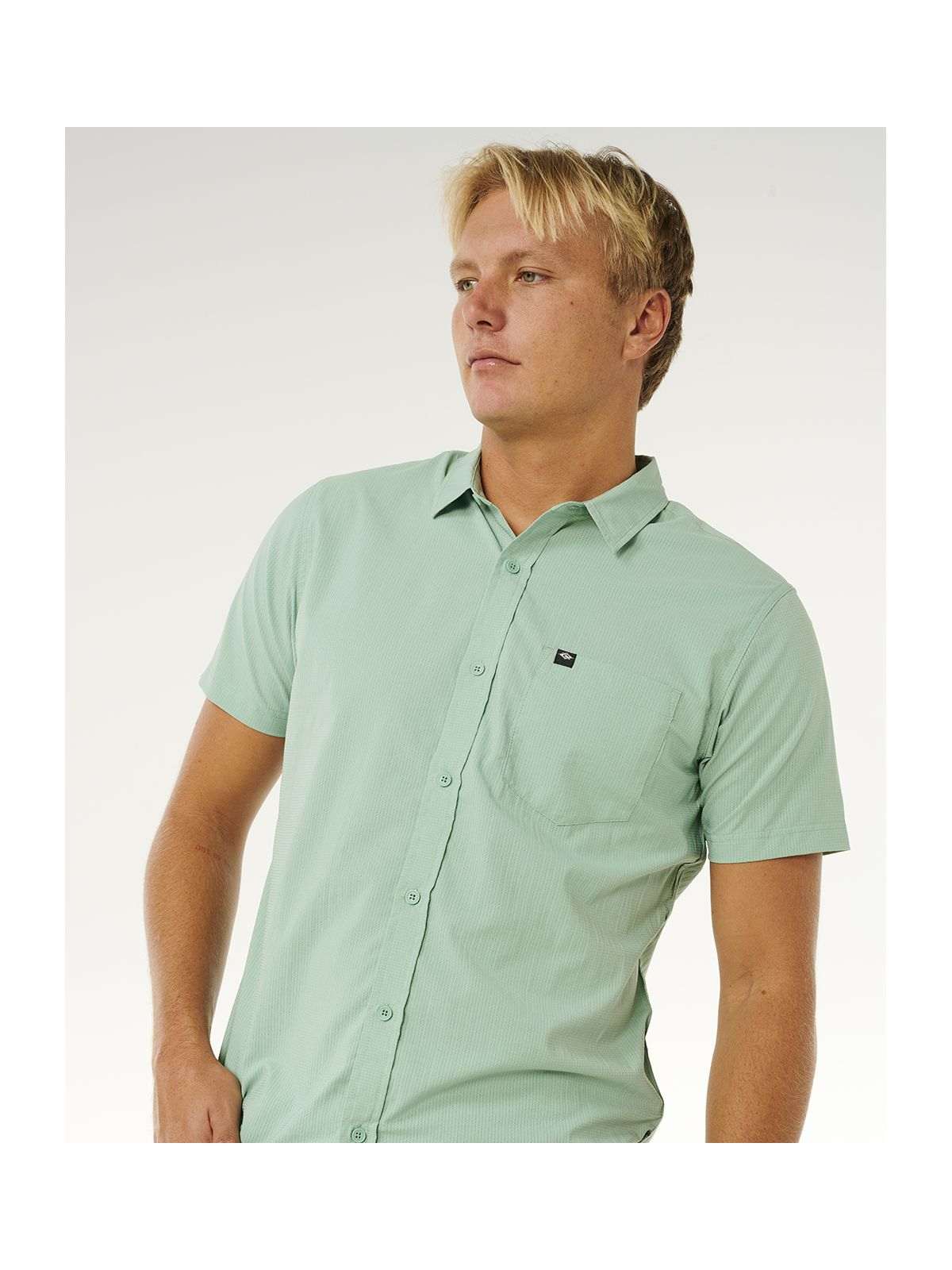 Koszula męska RIP CURL Vaporcool Aerotech S/S Shirt zielona