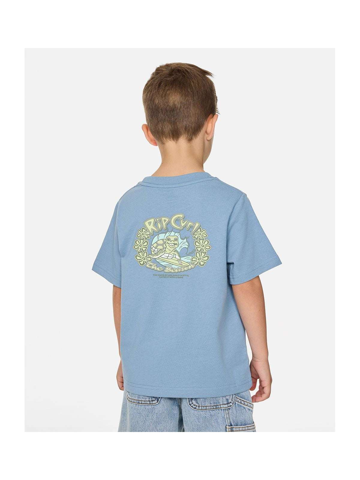 Koszulka chłopięca RIP CURL Ride The Wave Art Tee - Boy niebieska