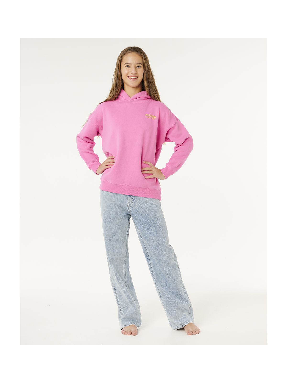 Bluza dziewczęca RIP CURL Surf Puff Hood-Girl różowa