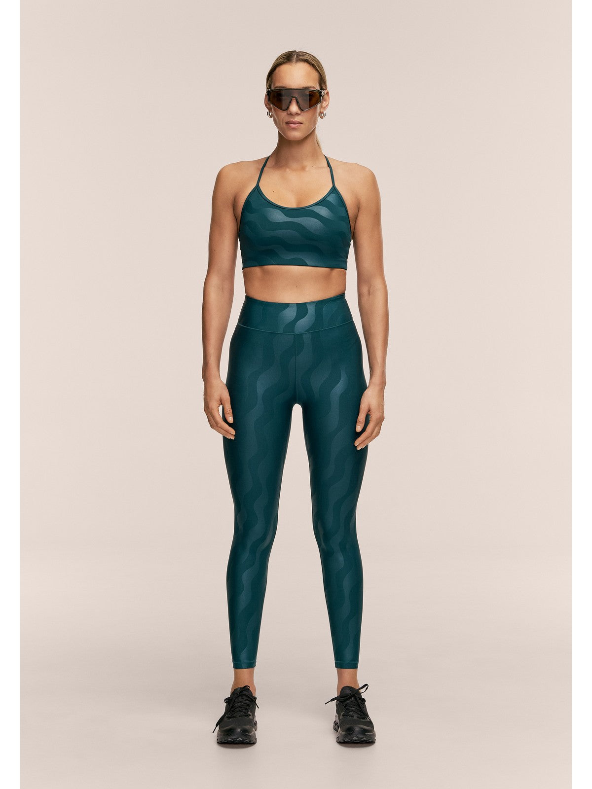 Legginsy treningowe damskie CASALL Heat Printed High Waist Tights kolor szary