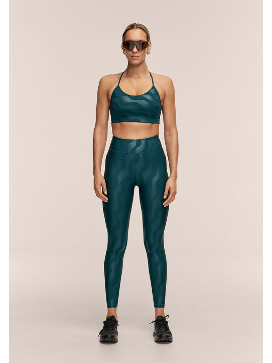 Legginsy treningowe damskie CASALL Heat Printed High Waist Tights kolor szary
