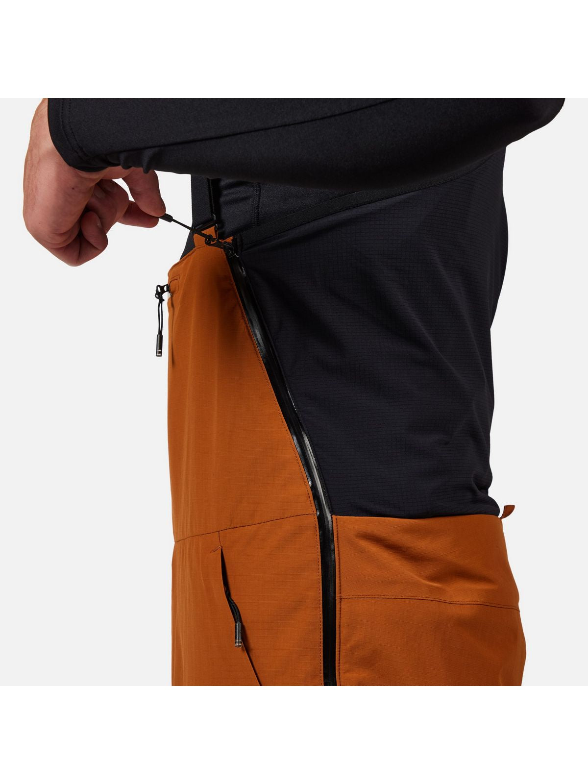 Spodnie narciarskie męskie ROSSIGNOL Outerlimits Insulated BIB brązowe