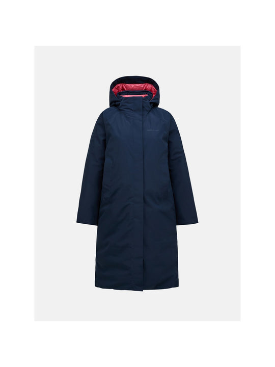 Parka damska PEAK PERFORMANCE Treeline HIPE 2L Down Shell Parka granatowa
