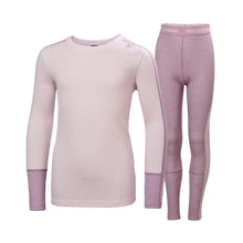 Bielizna termiczna dziecięca HELLY HANSEN JR LIFA MERINO MIDWEIGHT SET fioletowa
