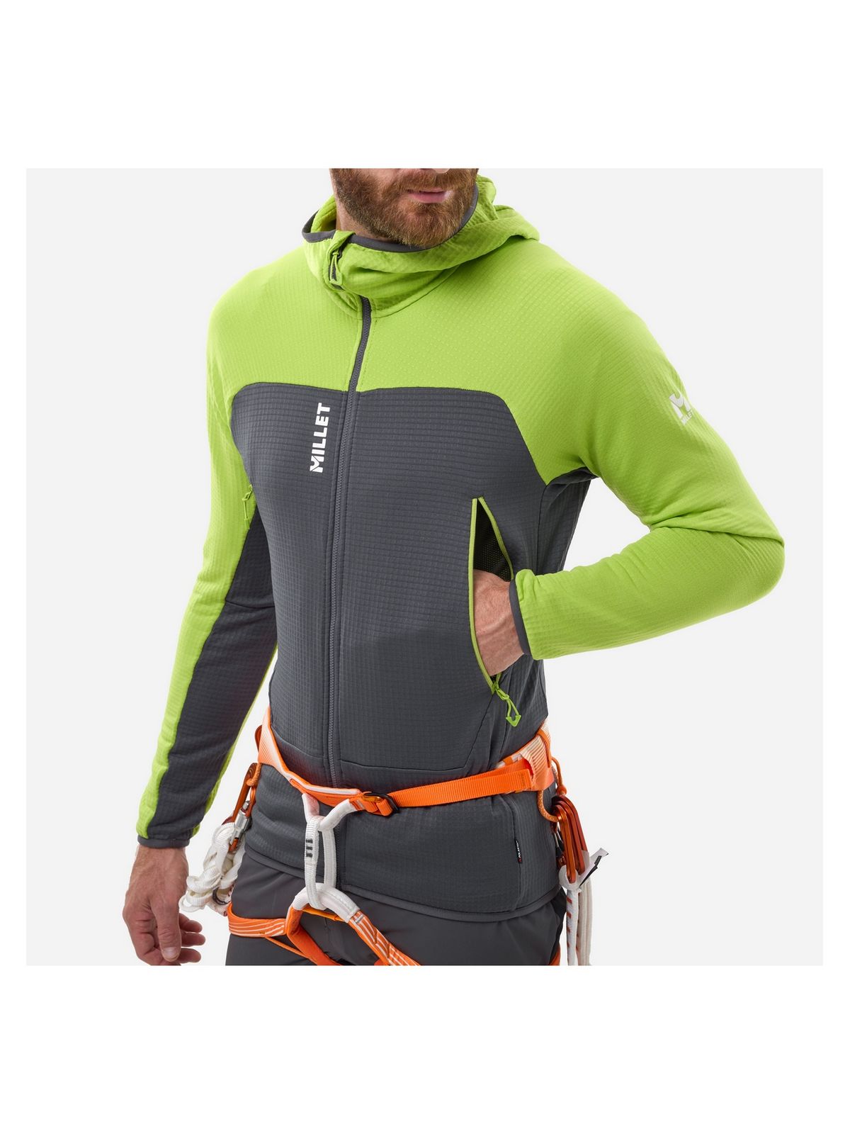 Bluza męska MILLET Fusion Grid Hoodie M żółta limonkowa