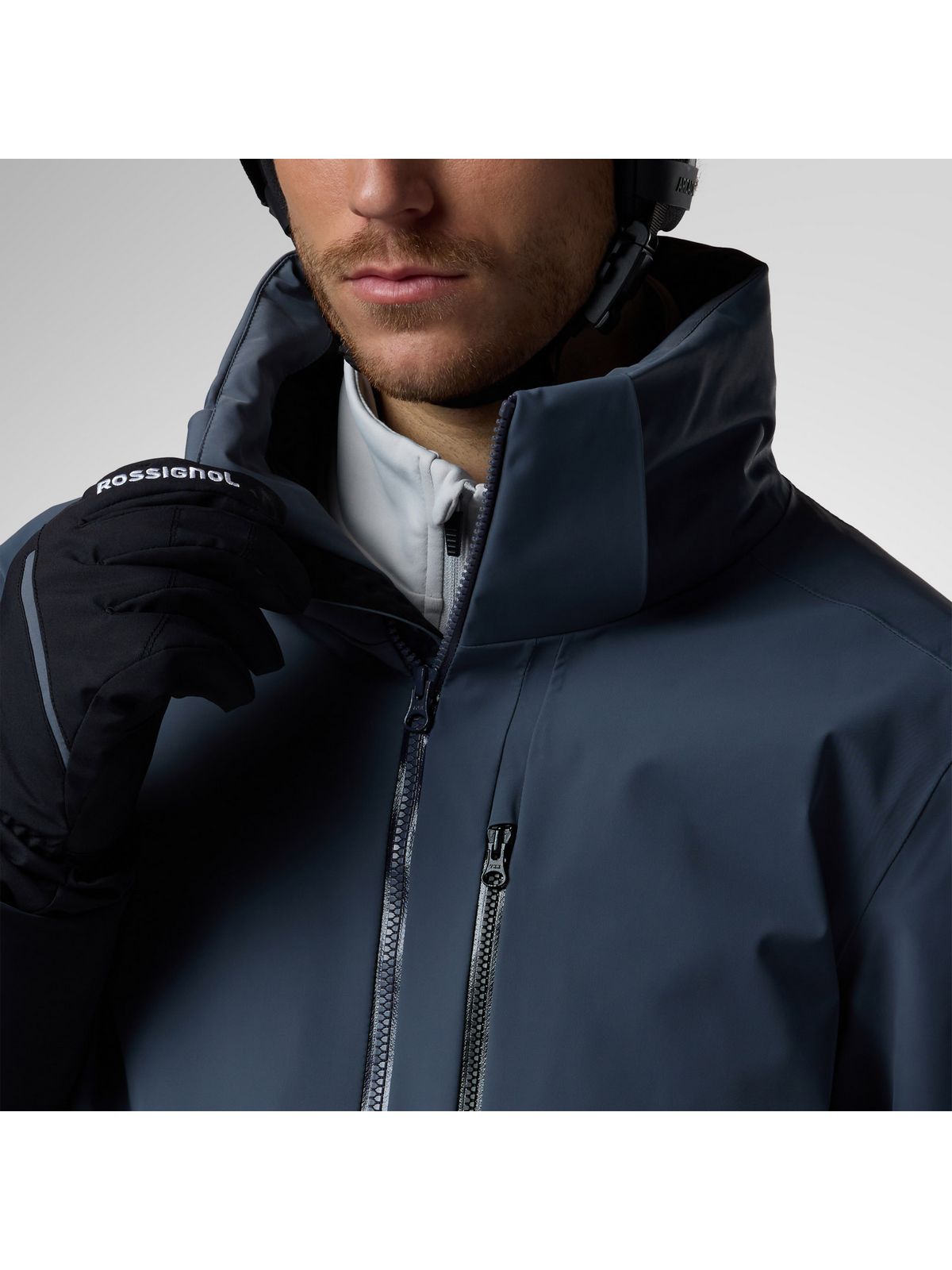 Kurtka narciarska męska ROSSIGNOL M 4Ws Blackside Insulated Jack szara