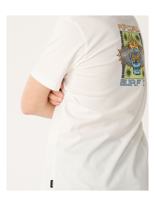 Koszulka juniorska RIP CURL New Cosmic Skull-Boy biała
