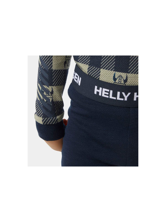 Bielizna dziecięca HELLY HANSEN K Graphic Lifa Merino Set kolor granatowy
