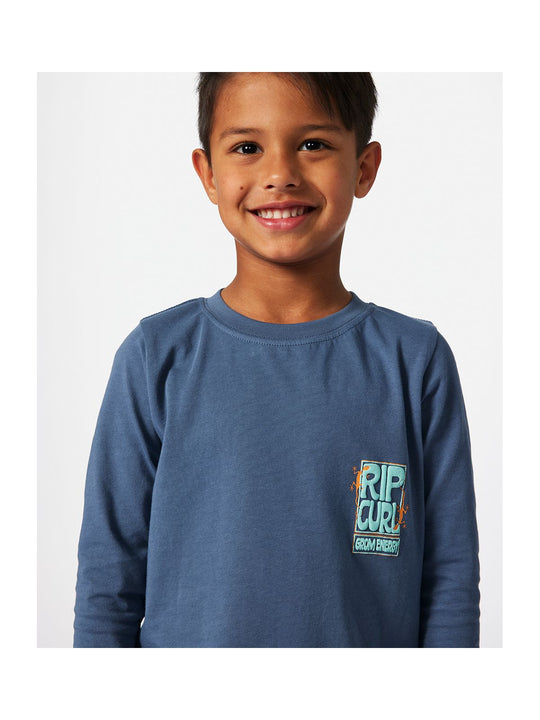 Koszulka RIP CURL Grom Energy Ls Tee - Boy granatowy - Adventure Sports
