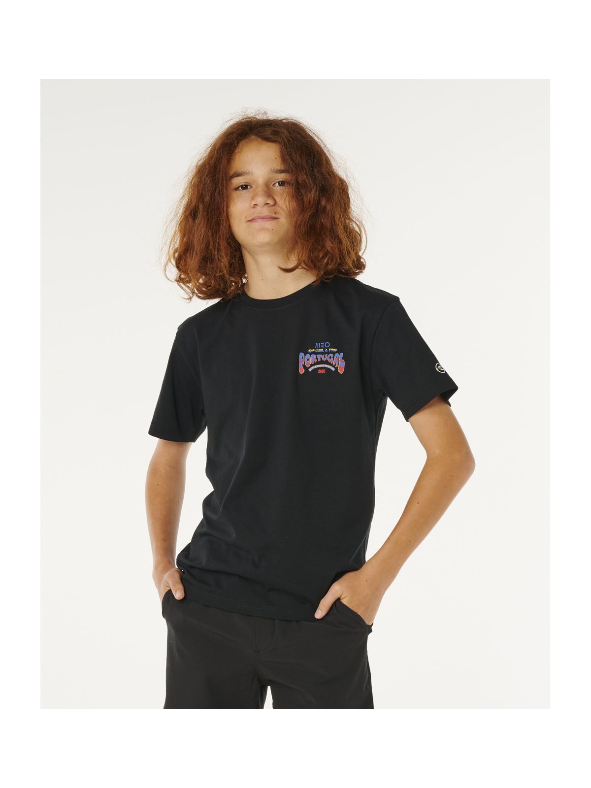 Koszulka juniorska RIP CURL RIP CURL Pro Peniche 26 Tee-Bo czarna