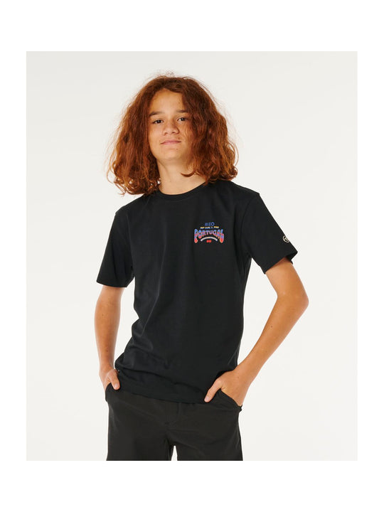 Koszulka juniorska RIP CURL RIP CURL Pro Peniche 26 Tee-Bo czarna
