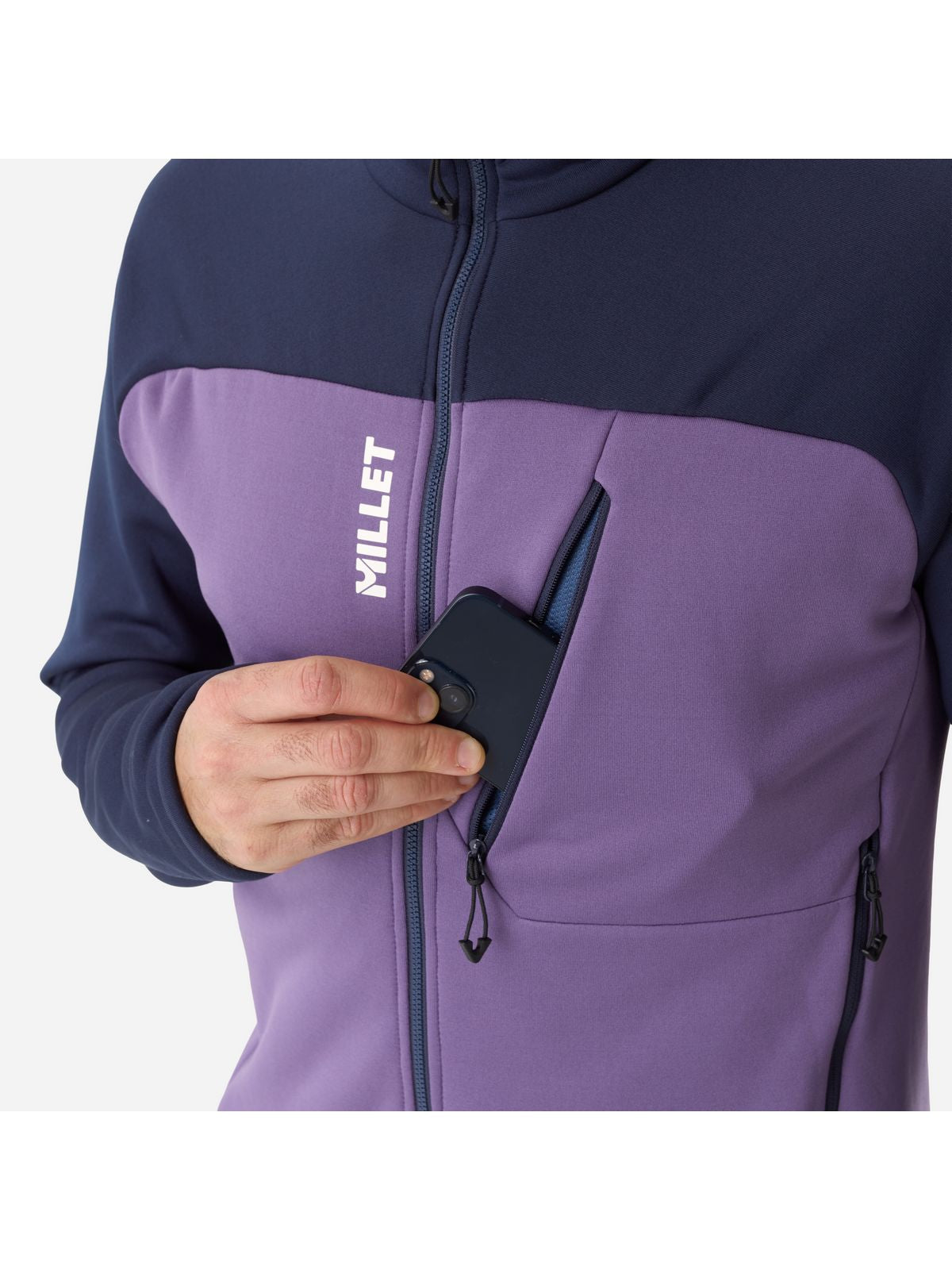 Bluza męska MILLET M Seneca Fleece Jkt M fioletowa