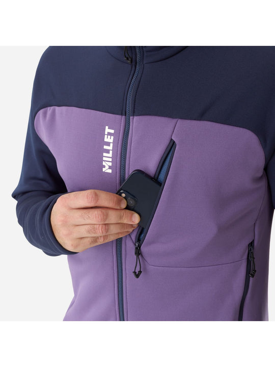 Bluza męska MILLET M Seneca Fleece Jkt M fioletowa
