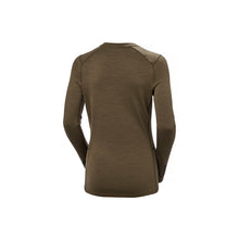 Koszulka damska HELLY HANSEN W Lifa Merino Midweight Graphic Crew kolor brązowy
