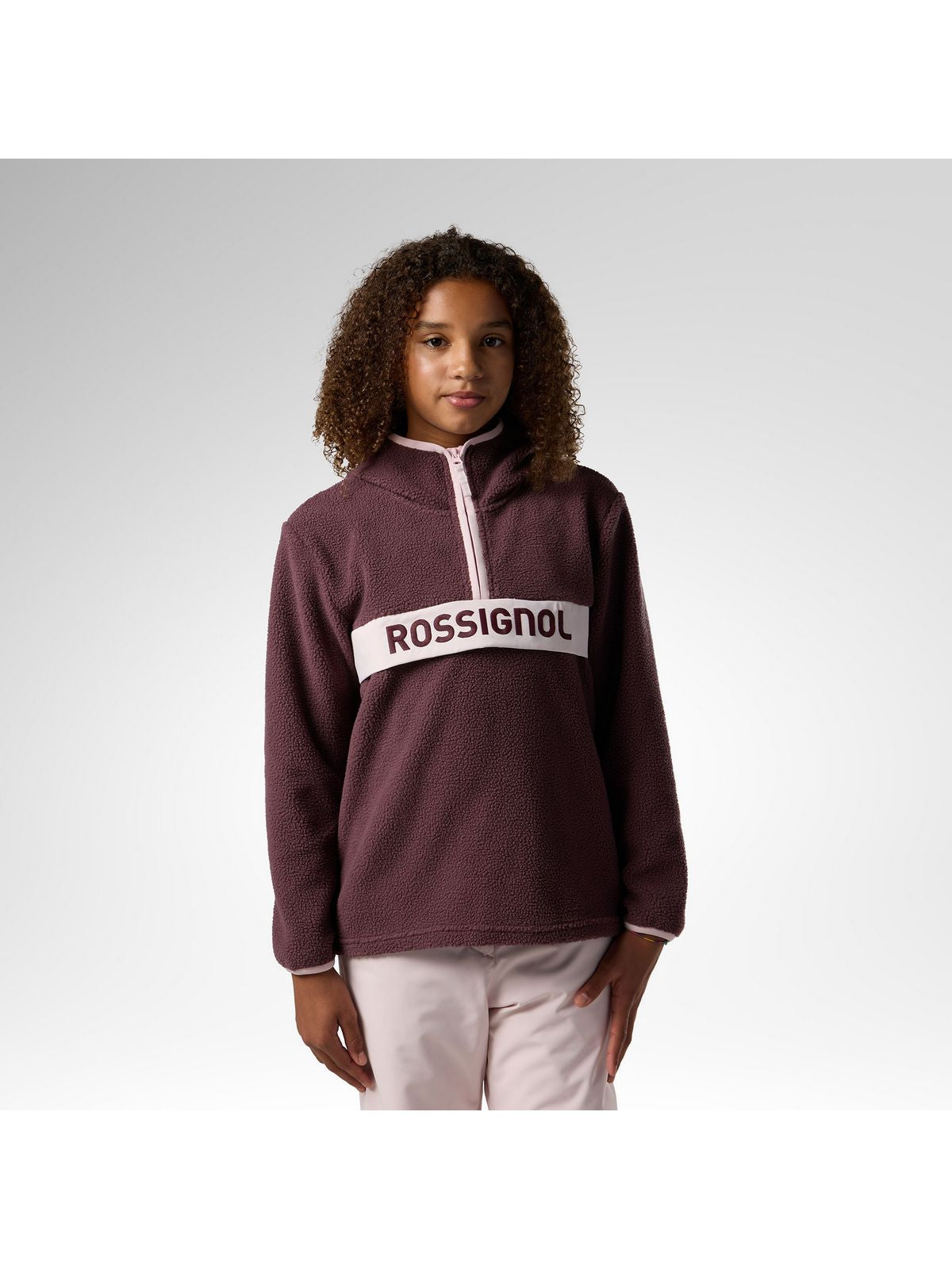 Bluza juniorska ROSSIGNOL Jr Alltrack Anorak Fleece bordowa