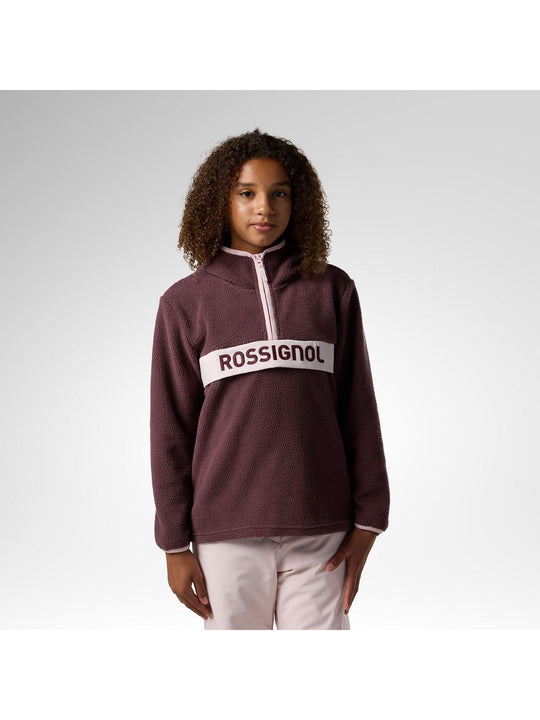 Bluza juniorska ROSSIGNOL Jr Alltrack Anorak Fleece bordowa
