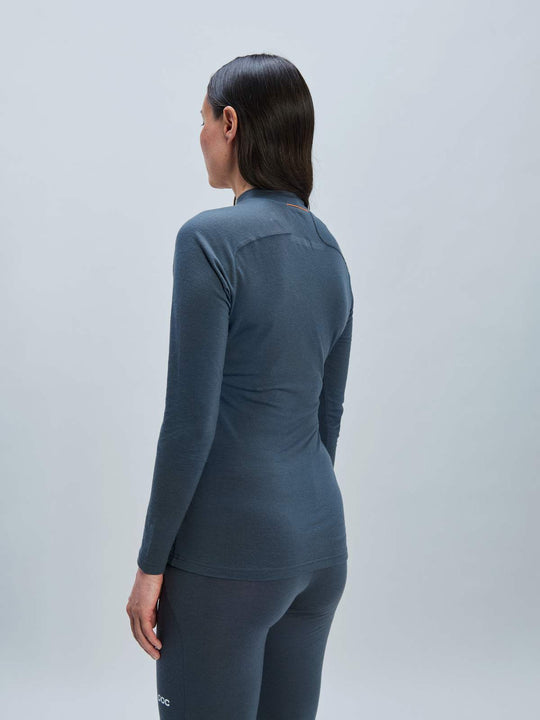 Koszulka narciarska damska POC W&#39;s Layer Merino Mock Neck Jersey szara
