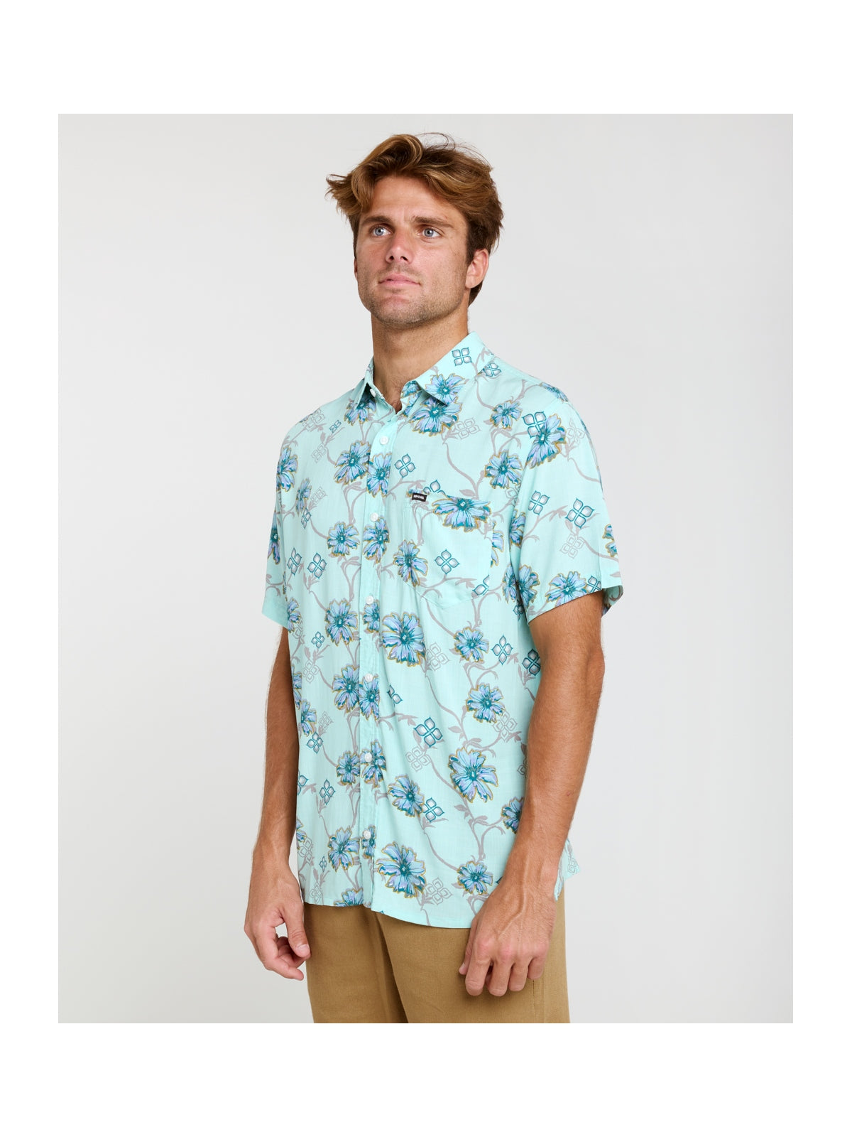 Koszula RIP CURL Surf Revival S/S Shirt turkusowy
