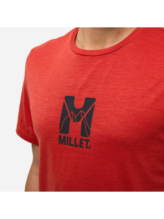 Koszulka męska MILLET Ubic Wool Ts Ss M czerwona
