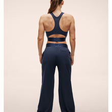 Spodnie damskie CASALL Logo Elastic Barrel Pant niebieskie
