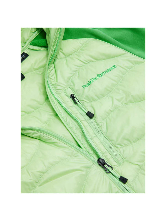 Kurtka puchowa damska PEAK PERFORMANCE Helium Down Hybrid Hood Women zielony
