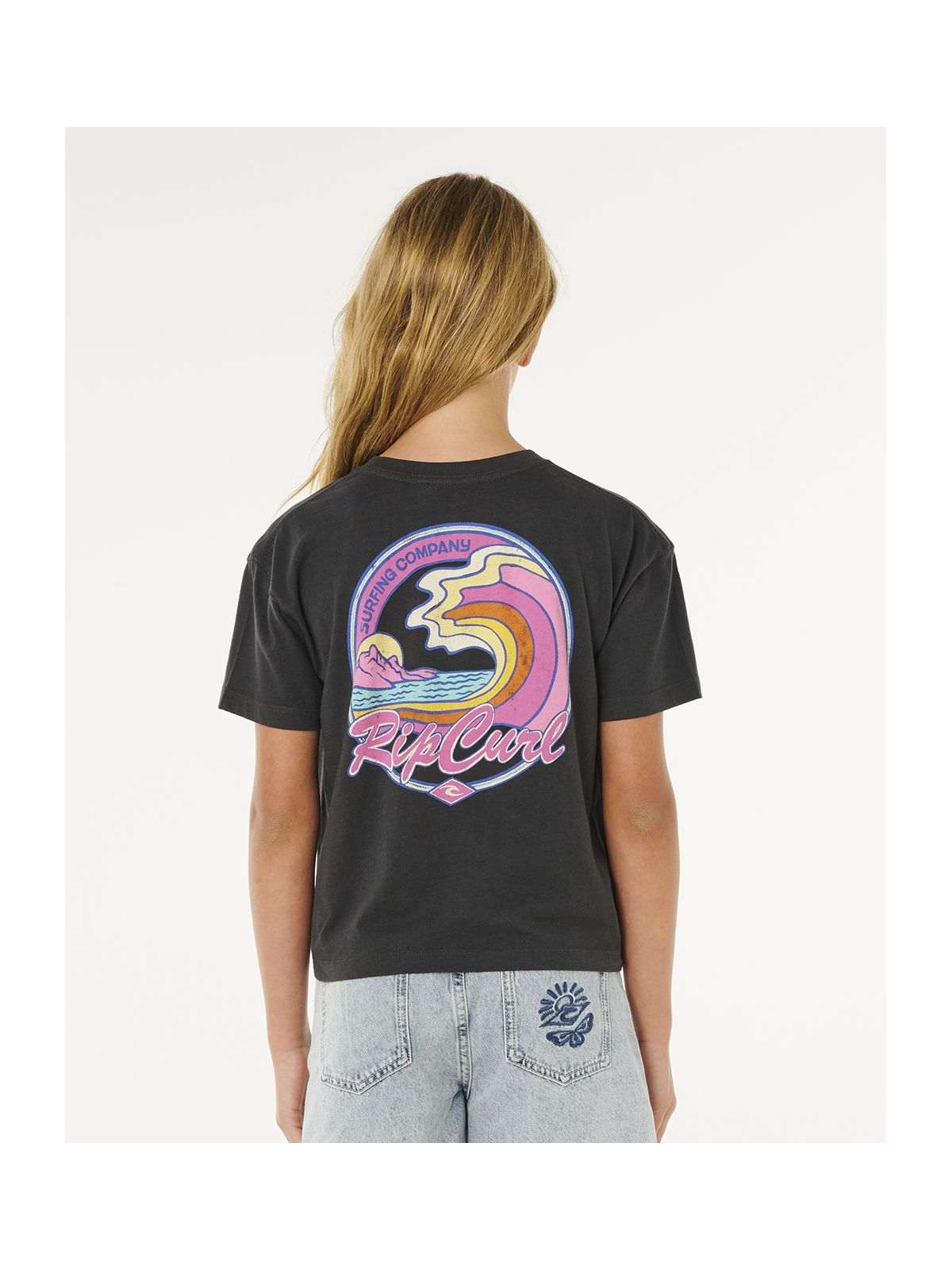 Koszulka dziewczęca RIP CURL Layday Crop-Girl czarna