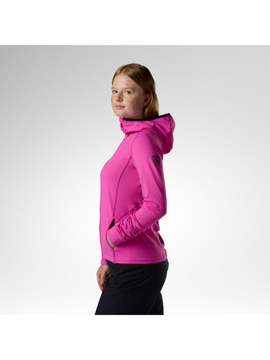Bluza damska ROSSIGNOL W Mid Layer Thin Fz różowa
