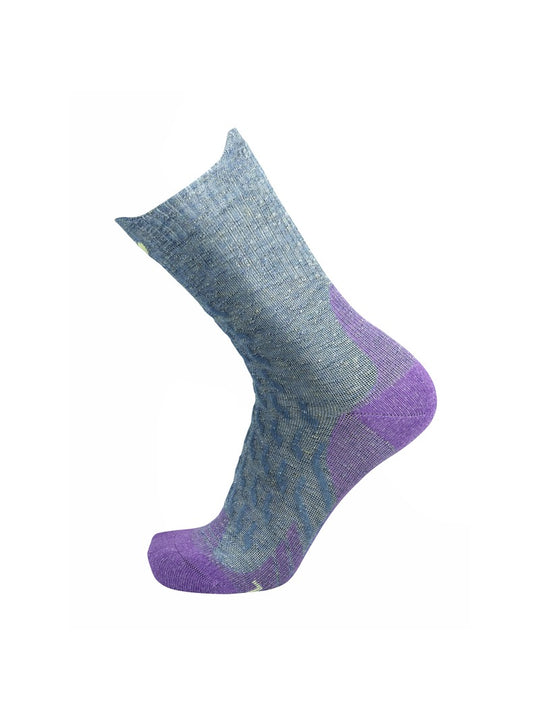 Skarpety trekkingowe damskie THERM-IC W Trekking Ultracool Linen Crew szaro fioletowe
