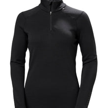 Koszulka damska Helly Hansen W Lifa Merino Midw 1/2 Zip czarny
