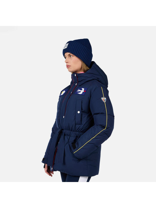 Kurtka narciarska damska ROSSIGNOL W JCC FLAG DOWN PARKA niebieska
