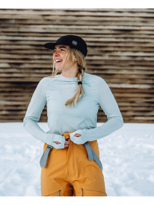 Koszulka damska POC W’s LIGHT MERINO Jersey LS - zielony - Adventure Sports
